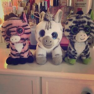 3 zebra beanie boos